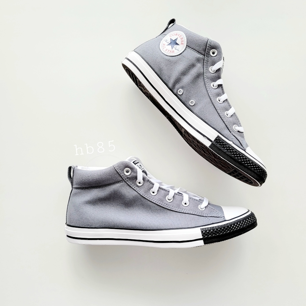Converse CTAS Street Mid Cool Grey White Black Men's 10.5